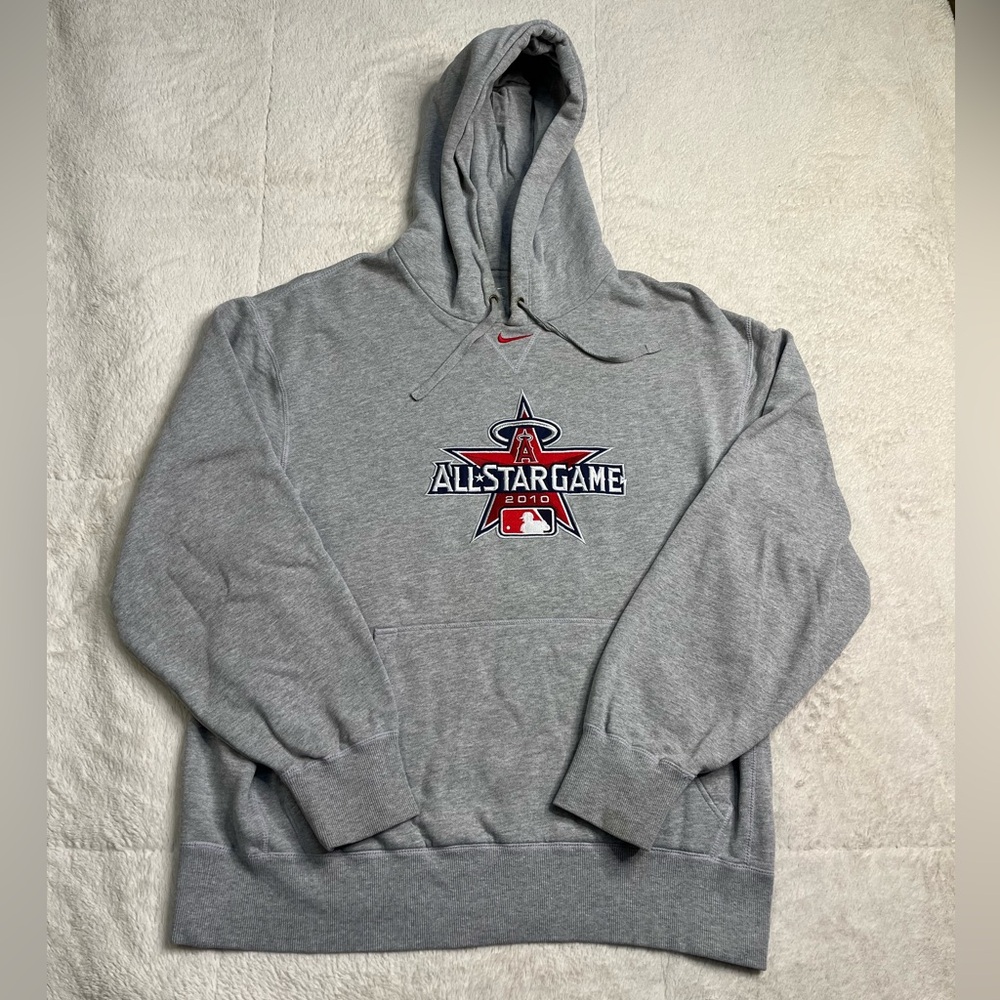 Nike MLB 2010 All Star Game Angels Center Swoosh Hoodie Sweatshirt Mens L Jersey